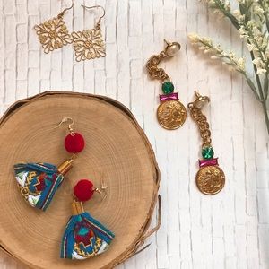 3 Pairs Cute Vintage Earrings